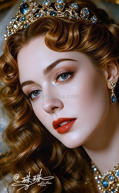 油画里的宫廷少女，温柔又美丽，藏着旧世纪的绝代风华 - 图画吧TUHUABA