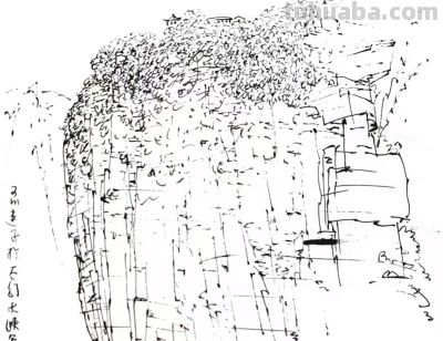 余又刚 ‖《太行大峡谷速写》（2）于林州太行山 - 图画吧TUHUABA