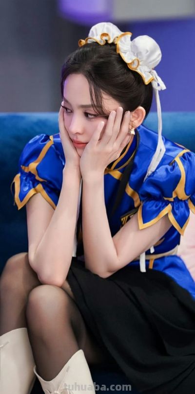 娜扎cos春丽，黑丝美腿太美了 - 图画吧TUHUABA