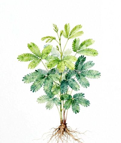 水彩画｜含羞草 - 今日头条