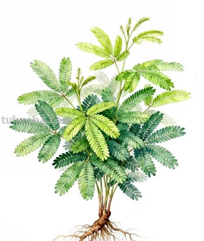 水彩画｜含羞草 - 图画吧TUHUABA