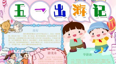 分享一波 五一劳动节出游手抄报 - 图画吧TUHUABA