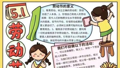 五一劳动节手抄报合集 - 图画吧TUHUABA