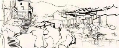 吴冠中的速写风景 - 图画吧TUHUABA