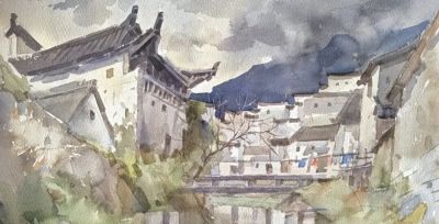 帅起·水彩画 | 从古城到荒原，在水与色的交织中展现自然原始的张力 - 今日头条