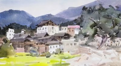 帅起·水彩画 | 从古城到荒原,在水与色的交织中展现自然原始的张力 - 今日头条 帅起·水彩画 | 从古城到荒原,在水与色的交织中展现自然原始的张力 - 图画吧TUHUABA