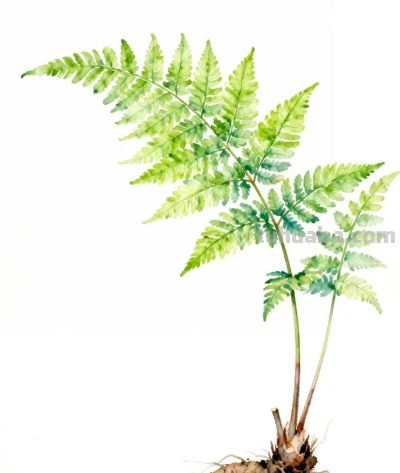 水彩画｜蕨 - 图画吧TUHUABA