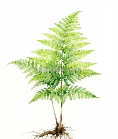 水彩画｜蕨 - 图画吧TUHUABA