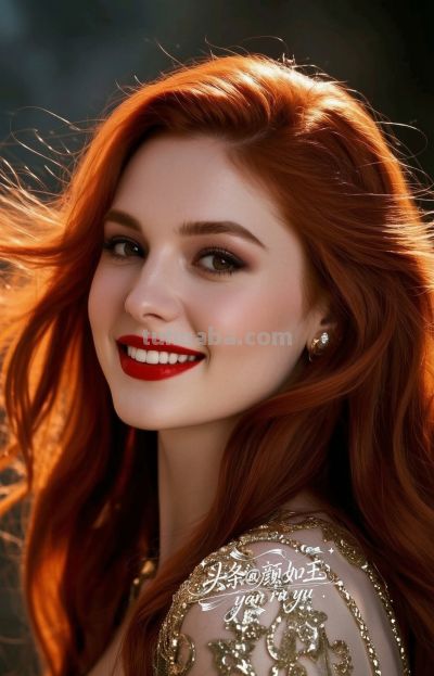 绝美油画，一眼万年的红发佳丽，自带气场的拽姐美学，致命迷人～ - 图画吧TUHUABA