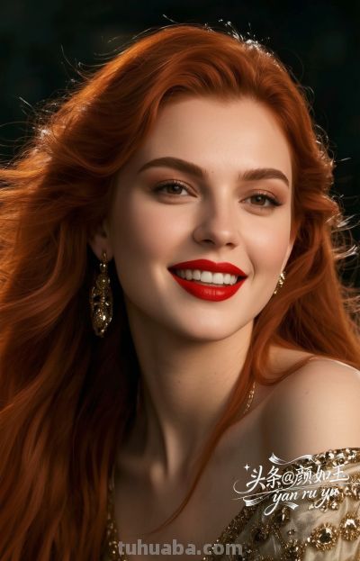 绝美油画，一眼万年的红发佳丽，自带气场的拽姐美学，致命迷人～ - 图画吧TUHUABA