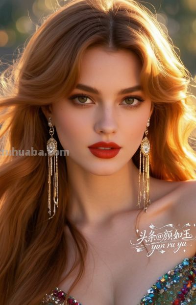 绝美油画，一眼万年的红发佳丽，自带气场的拽姐美学，致命迷人～ - 图画吧TUHUABA