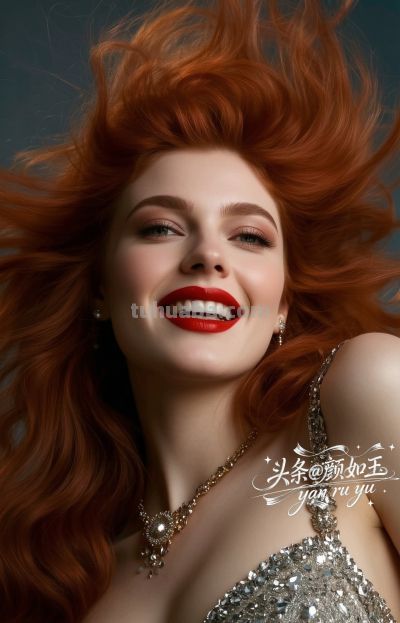 绝美油画，一眼万年的红发佳丽，自带气场的拽姐美学，致命迷人～ - 图画吧TUHUABA
