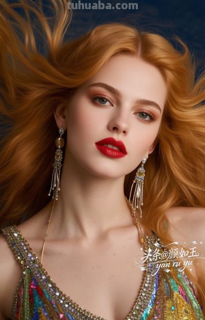 绝美油画，一眼万年的红发佳丽，自带气场的拽姐美学，致命迷人～ - 图画吧TUHUABA