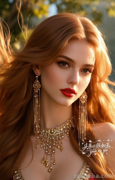 绝美油画，一眼万年的红发佳丽，自带气场的拽姐美学，致命迷人～ - 图画吧TUHUABA