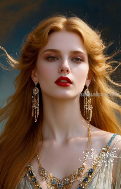 绝美油画，一眼万年的红发佳丽，自带气场的拽姐美学，致命迷人～ - 图画吧TUHUABA