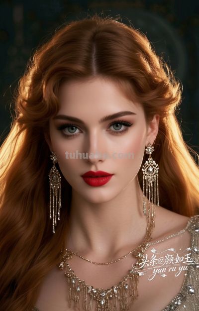 绝美油画，一眼万年的红发佳丽，自带气场的拽姐美学，致命迷人～ - 图画吧TUHUABA