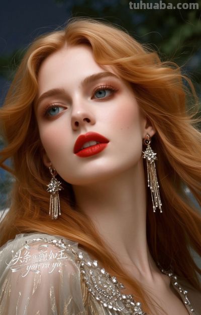 绝美油画，一眼万年的红发佳丽，自带气场的拽姐美学，致命迷人～ - 图画吧TUHUABA