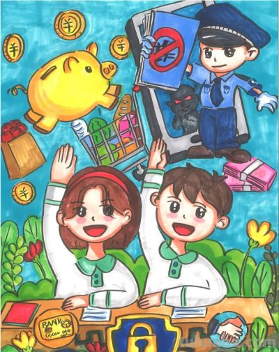 金育工程丨“财思妙想”中小学生绘画、手抄报、视频创作大赛部分获奖作品展示（绘画类） - 图画吧TUHUABA