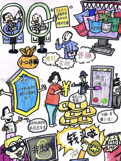 金育工程丨“财思妙想”中小学生绘画、手抄报、视频创作大赛部分获奖作品展示（绘画类） - 图画吧TUHUABA