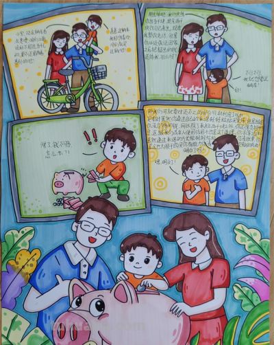 金育工程丨“财思妙想”中小学生绘画、手抄报、视频创作大赛部分获奖作品展示（绘画类） - 图画吧TUHUABA
