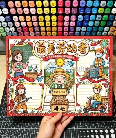 5.1劳动节主题画/手抄报 致敬劳动者 - 图画吧TUHUABA