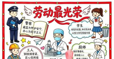 5.1劳动节主题画/手抄报 致敬劳动者 - 图画吧TUHUABA