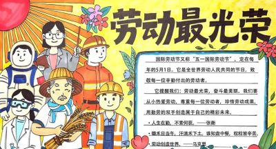 5.1劳动节主题画/手抄报 致敬劳动者 - 图画吧TUHUABA