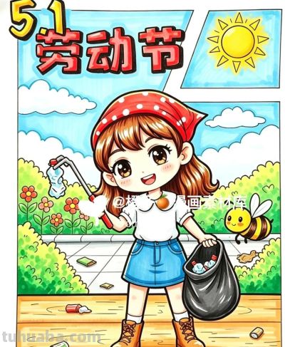 5.1劳动节主题画/手抄报 致敬劳动者 - 图画吧TUHUABA