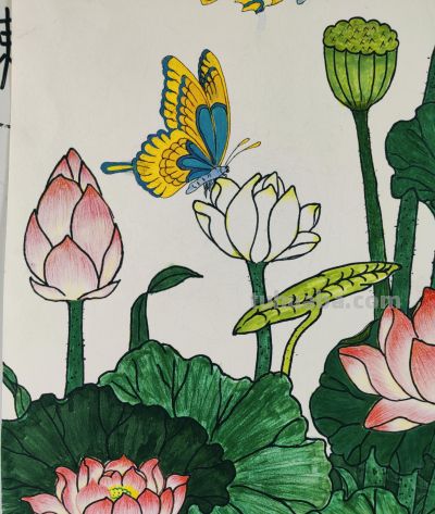 彩铅染夏，荷蝶共舞，把夏天画进朋友圈啦！ - 图画吧TUHUABA
