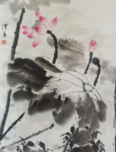 退休了，我想陪友友们一起练习画荷花，你想一起玩不？ - 今日头条