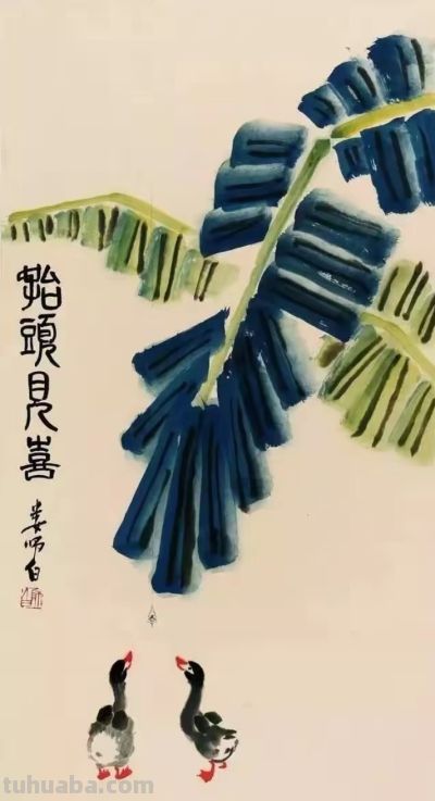 花下家禽闹春光，诗意盎然入画来 - 图画吧TUHUABA