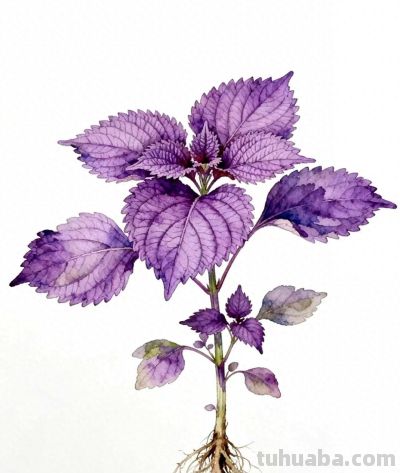 水彩画｜紫苏 - 今日头条