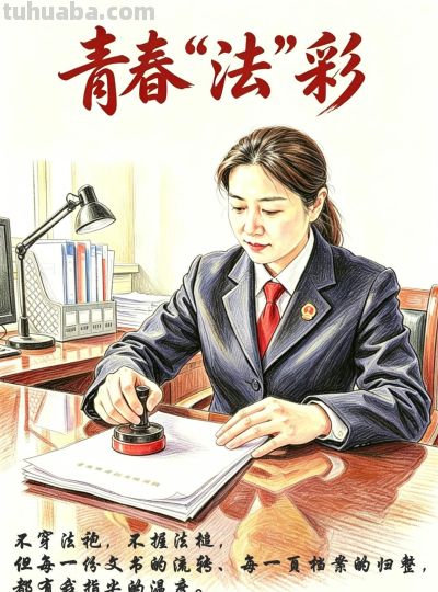 彩铅画里的青春“法”样——枣庄中院五四青年节特辑 - 图画吧TUHUABA