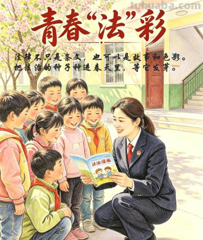 彩铅画里的青春“法”样——枣庄中院五四青年节特辑 - 图画吧TUHUABA