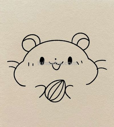 简笔画每日更新之可爱鼠鼠 - 图画吧TUHUABA