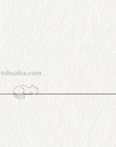 茜瓜简笔画调皮的小黑猫 - 图画吧TUHUABA