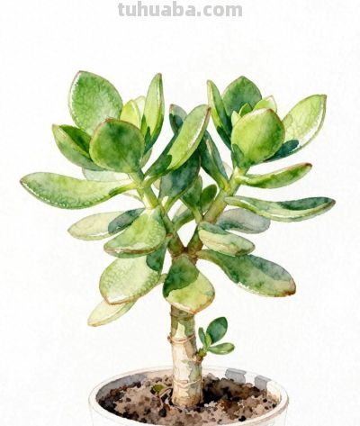 水彩画｜玉树 - 图画吧TUHUABA