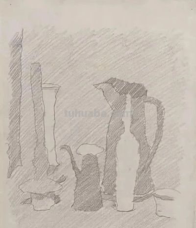 莫兰迪 | 宁静和隐秘（素描作品） - 图画吧TUHUABA