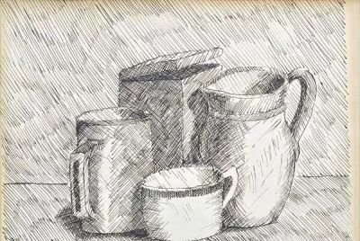 莫兰迪 | 宁静和隐秘（素描作品） - 图画吧TUHUABA