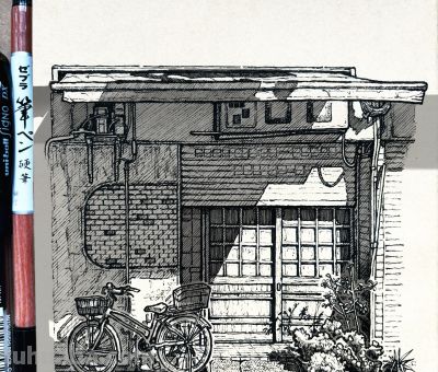 不堆细节，这种排线方式，才是建筑速写的高级解法！ - 图画吧TUHUABA