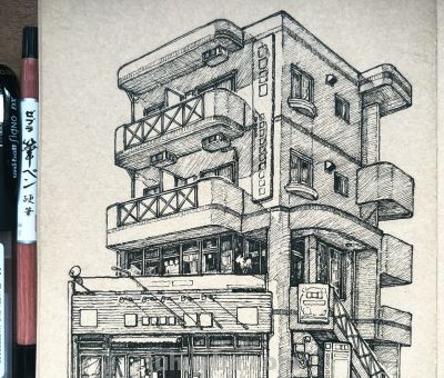 不堆细节，这种排线方式，才是建筑速写的高级解法！ - 图画吧TUHUABA