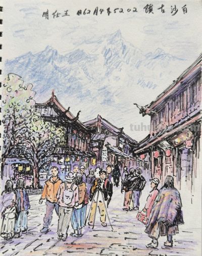 《速写伍友》王仕明、徐伟、凌云志、梁建明、蔡广建作品展 - 图画吧TUHUABA