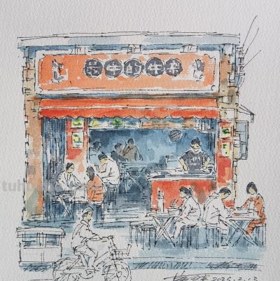 《速写伍友》王仕明、徐伟、凌云志、梁建明、蔡广建作品展 - 图画吧TUHUABA