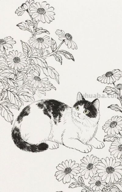花间闲卧 是猫咪的温柔时光丨成竟绘生活小猫插画分享 - 图画吧TUHUABA