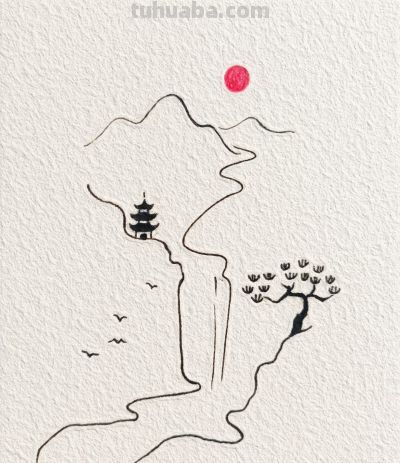 亭上观日 松风泉响 一轴山水清宁丨燕子简笔画山亭观日分享 - 今日头条 亭上观日 松风泉响 一轴山水清宁丨燕子简笔画山亭观日分享 - 图画吧TUHUABA