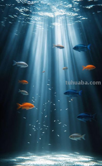 治愈插画//海底 - 图画吧TUHUABA