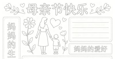 假期母亲节手抄报 - 今日头条 假期母亲节手抄报 - 图画吧TUHUABA