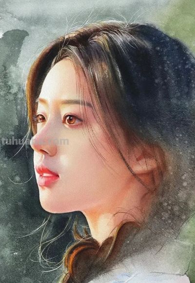 这组美女画，用水用色一流！ - 图画吧TUHUABA