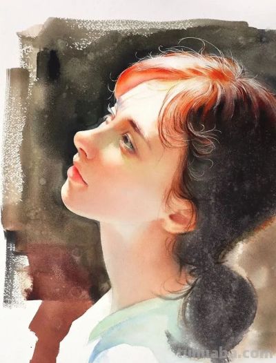 这组美女画，用水用色一流！ - 图画吧TUHUABA