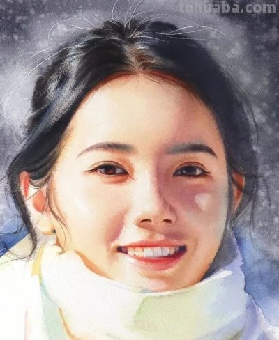 这组美女画，用水用色一流！ - 图画吧TUHUABA